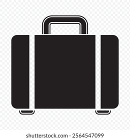 Travel luggage icon set. Baggage suitcase. Suitcase bag icon collection. EPS 10.