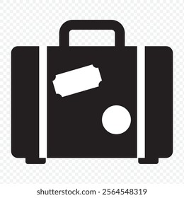 Travel luggage icon set. Baggage suitcase. Suitcase bag icon collection. eps 10.