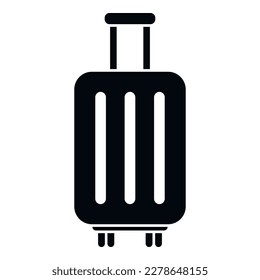 Travel luggage icon simple vector. Airport transfer. Traffic plane