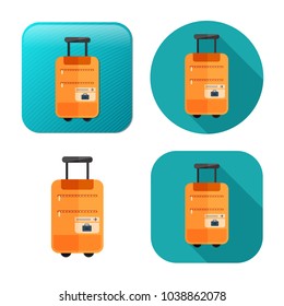 Travel Luggage Icon - Travel Suitcase - Vector Bag Or Baggage - Tourism And Vacation Icon