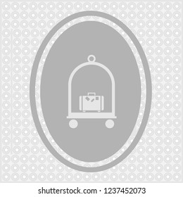 travel luggage icon - travel suitcase. vector bag or baggage