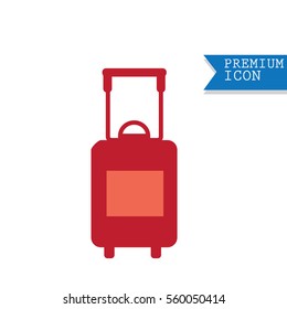 travel luggage icon,Baggage on background. Flat style vector illustration.