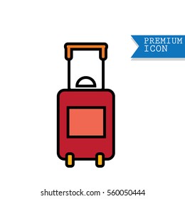 travel luggage icon,Baggage on background. Flat style vector illustration.