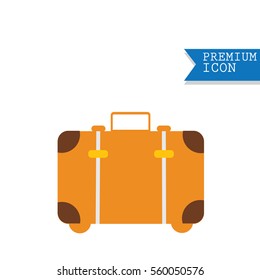 travel luggage icon,Baggage on background. Flat style vector illustration.