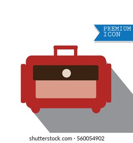 travel luggage icon,Baggage on background. Flat style vector illustration.
