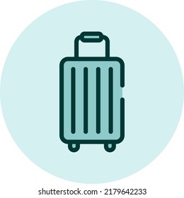 Travel luggage, illustration, vector on a white background.