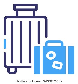 Travel Luggage Simple Line Icon Logo Symbol