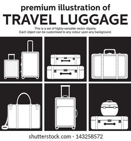 Travel Luggage Vector Set