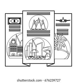 Travel magazine isolated