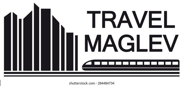 travel maglev symbol for rail way industry