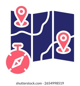 Vektorgrafik mit dem Symbol "Travel Map"