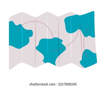 travel map icon flat isolated