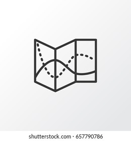 Travel Map Icon Symbol. Premium Quality Isolated Road Map Element In Trendy Style.