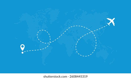 Travel map simple illustration concept