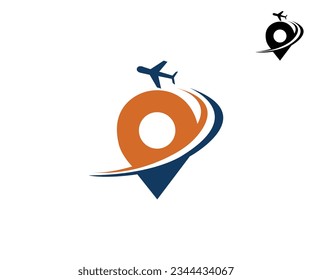 Travel Map Tour Vacation Logo Design