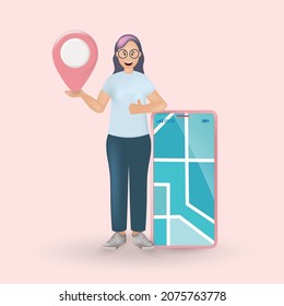 Mapa de viajes, viajes a través de aplicaciones móviles, tecnología, red, internet