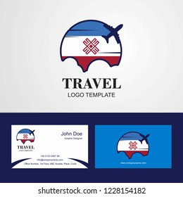 Travel Mari-El Flag Logo and Visiting Card Design
