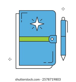 Travel Memories Journal Diary Vector Icon Design