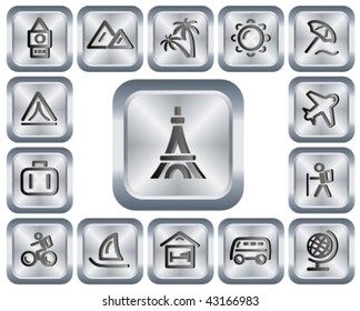 Travel metallic buttons