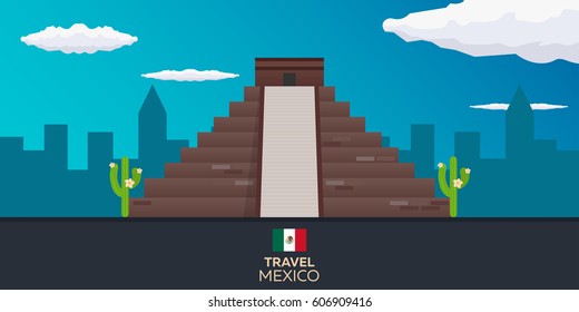 Travel to Mexico. Vector illustration