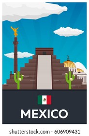 Travel to Mexico. Vector illustration