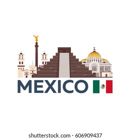 Travel to Mexico. Vector illustration