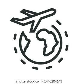 travel - minimal line web icon. simple vector illustration. concept for infographic, website or app.