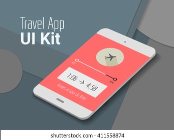 Travel Mobile App UI Smartphone Mockup