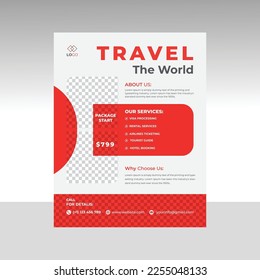 Travel modern flyer design template 