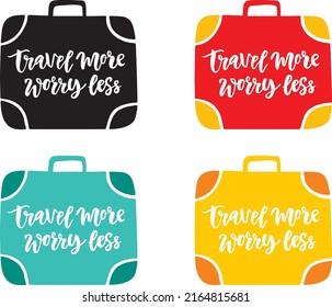 Viajar más preocupación menos ilustración vectorial
