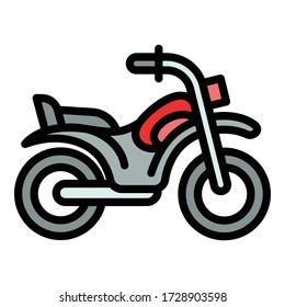 Travel motorbike icon. Outline travel motorbike vector icon for web design isolated on white background