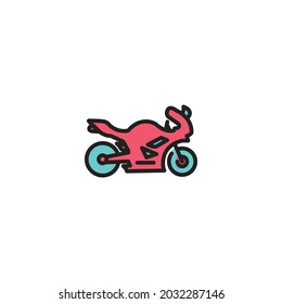travel motorbike transport icon vector