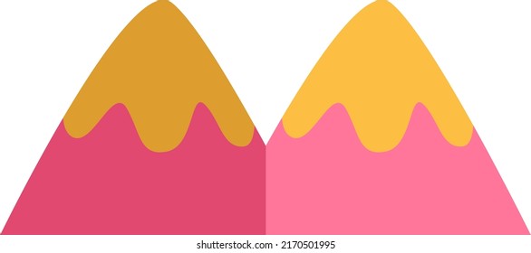 Travel mountain, illustration, vector on a white background.