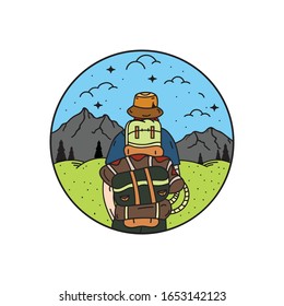 
viajar al vector monolítico de las montañas