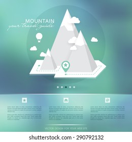travel mountains web design
