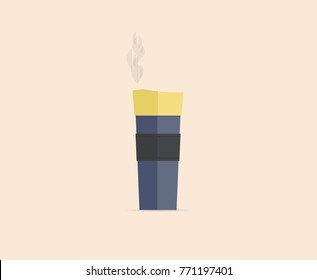 Travel Mug Vector Object - Simple and Modern