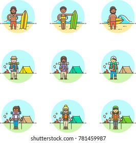 Travel- Multicolor Icon Set