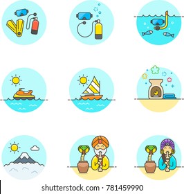 Travel- Multicolor Icon Set