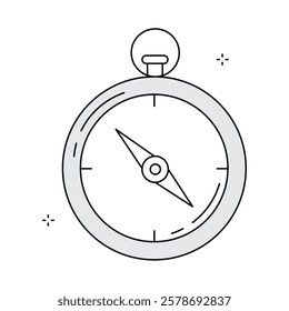 Travel and Navigation Compass vector Icon design