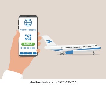Travel for new requirements. Prevention of Covid-19. Vaccination passport, digital immunity passport, Health care concept.