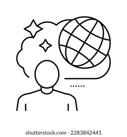 travel nostalgia line icon vector. travel nostalgia sign. isolated contour symbol black illustration