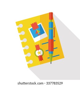 travel notebook flat icon