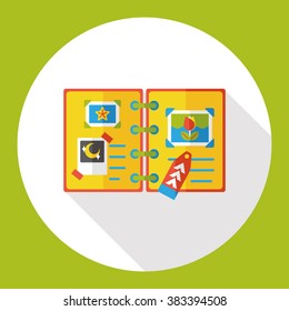 travel notebook flat icon