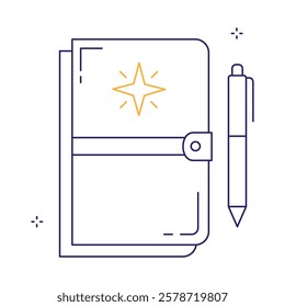 Travel Notes Diary Journal Vector Illustration Icon Design