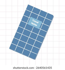 Travel notes. notebook. vector illustration. back to school concept. 
