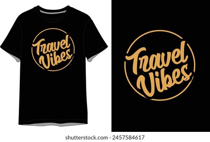 Travel now Vector black t shirt design