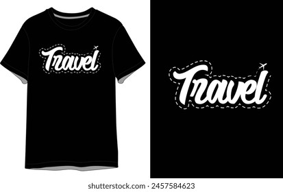 Travel now Vector black t shirt design