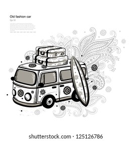 Travel old fashion car