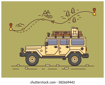 travel on offroad vehicle