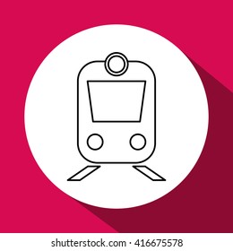travel on train design, flat illustration